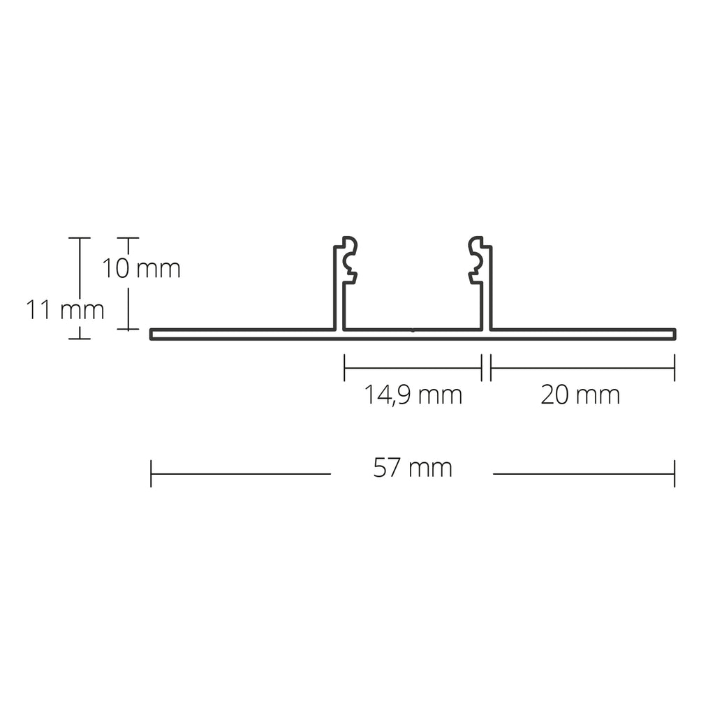 Tile LED Profile Center