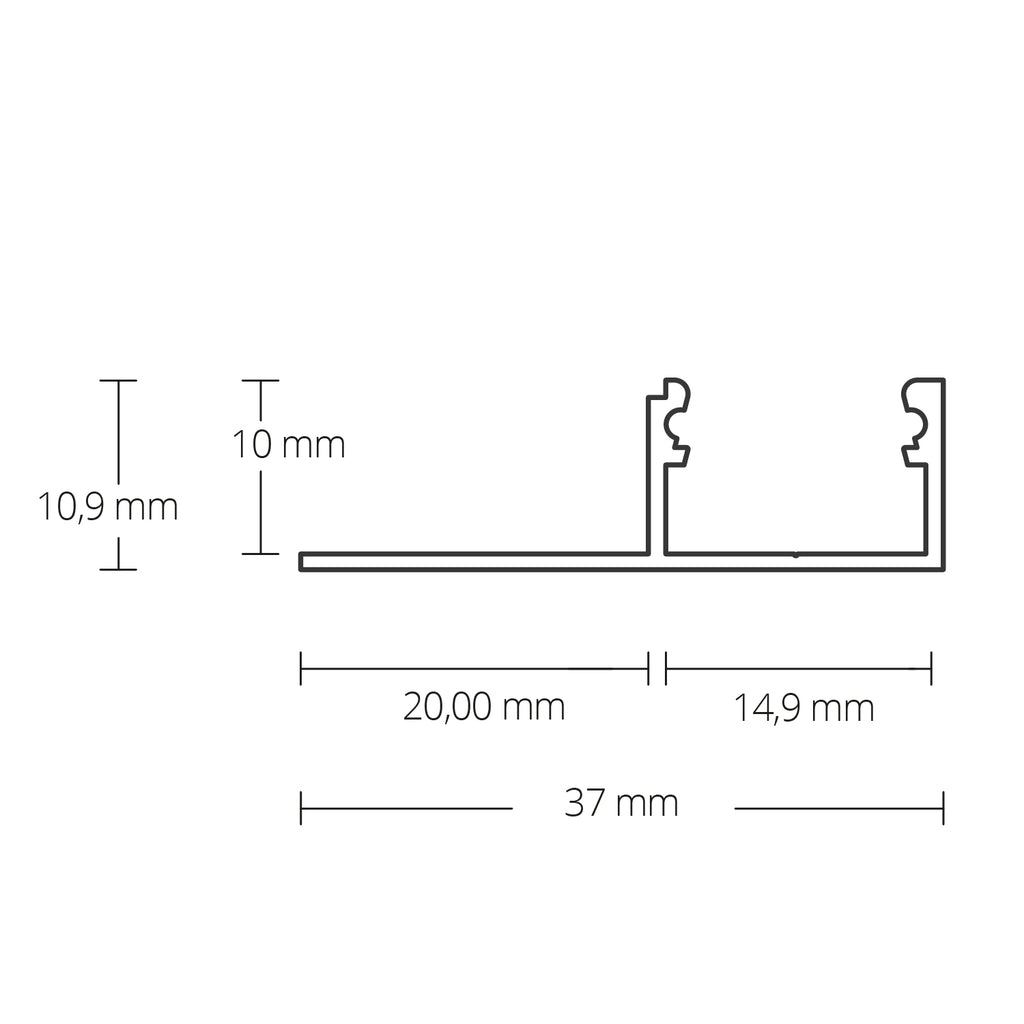 Tile LED Profile Center