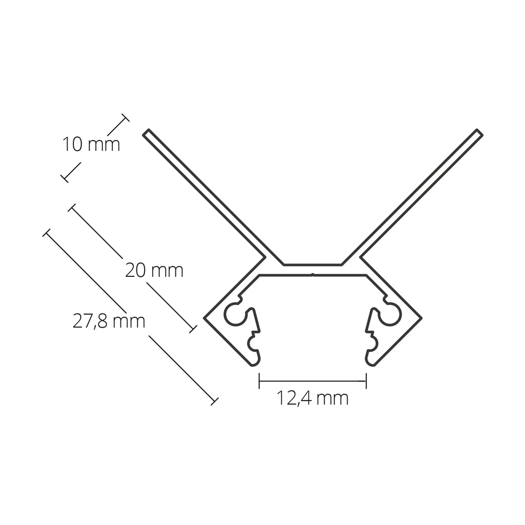Tile LED Profile Center