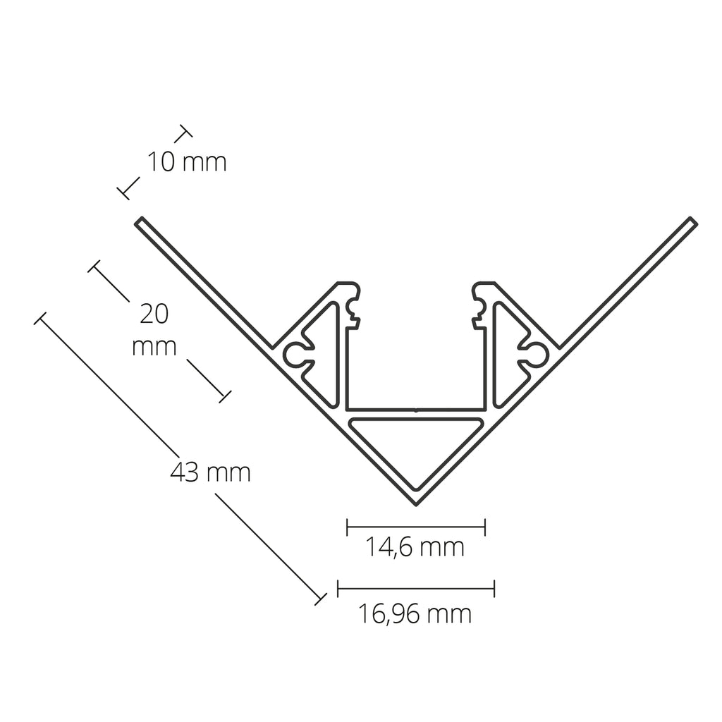 Tile LED Profile Center